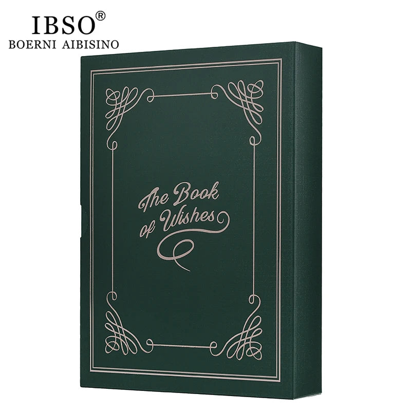 IBSO The Book Of Wishes Watch Set Gift For Women Rose Gold Elegant Jewelry Retro Design New Embossed Printing Japanese Movement