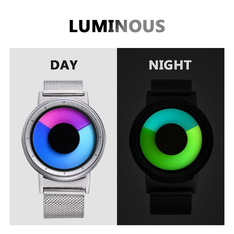 IBSO Mens Watches Top Brand Luxury Steel Mesh Strap 2021 Hide Watch-head Fashion Creative Quartz Sport Watch Men 3ATM Waterproof