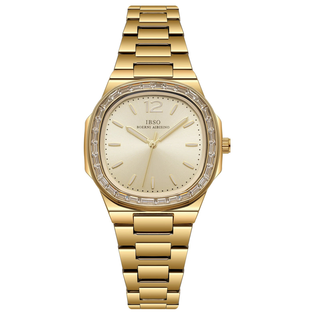 IBSO 2026 Women Quartz Watch 3ATM Waterproof Stainless Steel Strap Luxury Stylish Model Luminous Hands
