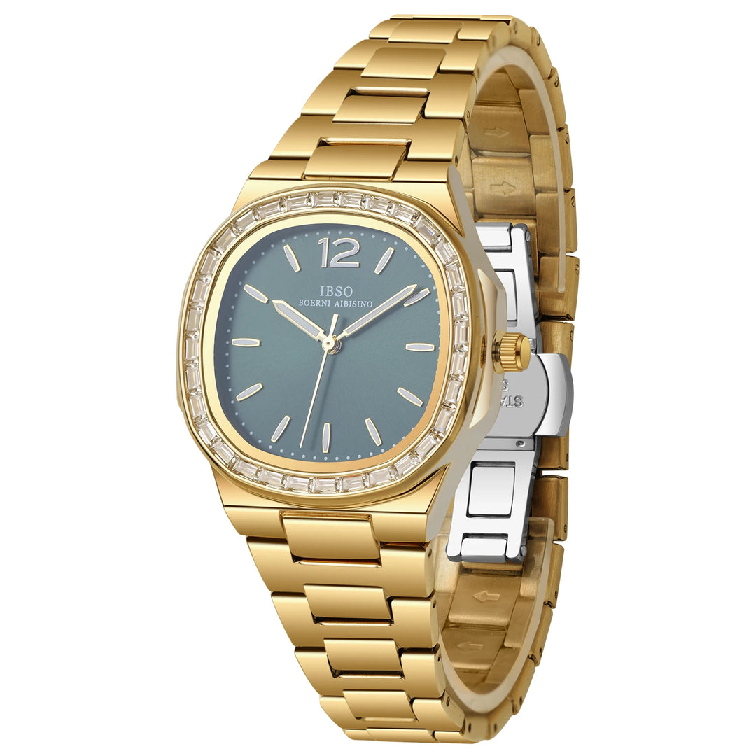 IBSO 2026 Women Quartz Watch 3ATM Waterproof Stainless Steel Strap Luxury Stylish Model Luminous Hands