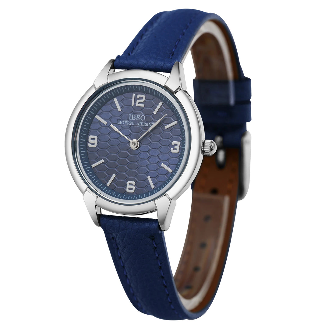 IBSO New 2026 Women Genuine Leather Strap 3ATM Waterproof Japanese Movement Luminous Hands Elegant Style Special Dial Design