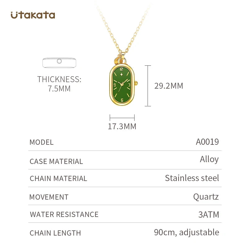 Ladies' quartz wristwatch, ladies' necklace watch, fashionable style,suitable to match together Elegant Gifts
