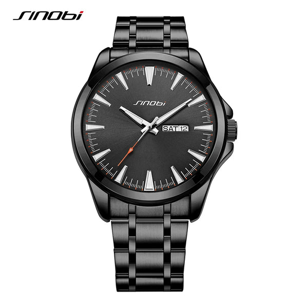Sinobi men’s watches top brand luxury chronograph quartz men watch waterproof sport wrist watch men stainless steel male clock