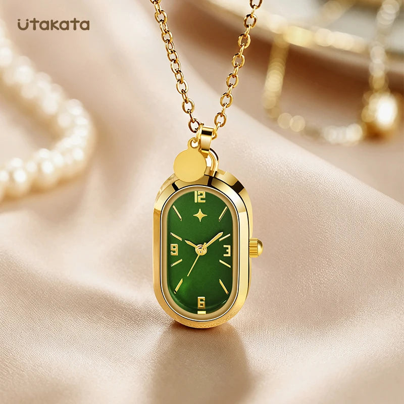 Ladies' quartz wristwatch, ladies' necklace watch, fashionable style,suitable to match together Elegant Gifts