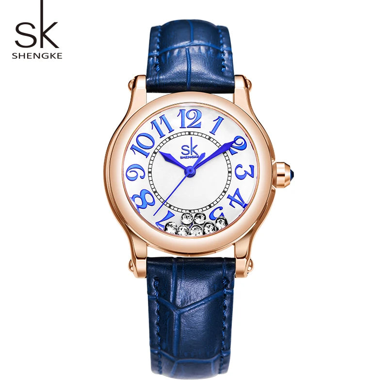 Shengke Top Brand Ladies Quartz Wristwatches Diamond Woman's Watches Original Fashion Women's Best Gifts Clock Montre femme