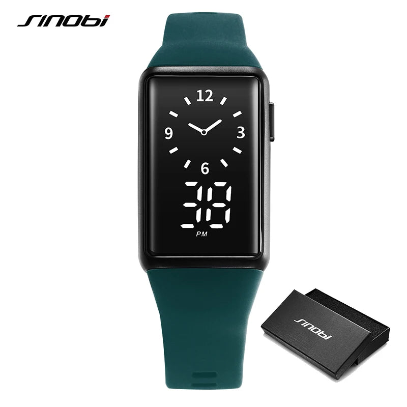 SINOBI Fashion Outdoor Sports Watch Woman Multifunction Watches Calender Clock  3Bar Waterproof Digital Watch Laides Gifts Watch
