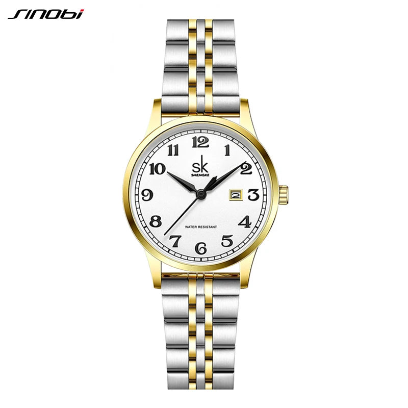 Shengke Fashion Diamond Woman Watches Green Dial Beauty Women Quartz Wristwatches Original Design Ladies Clock Relogio Feminino