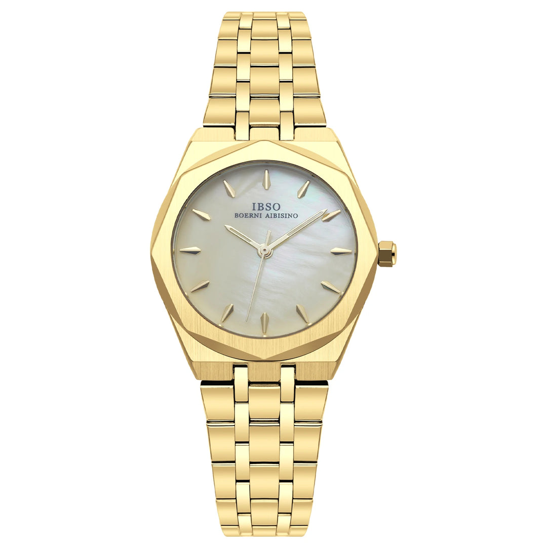 IBSO 2026 Women Quartz Watches 3ATM Japanese Made Movement Stainless Steel Strap Gold Lady Wristwatches Gift For Mother's Day