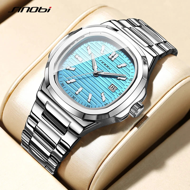 SINOBI New Design Men's Quartz Watches Original Styles Ladies Wristwacthes Top Brand Male Best Gifts Clock Dropshipping