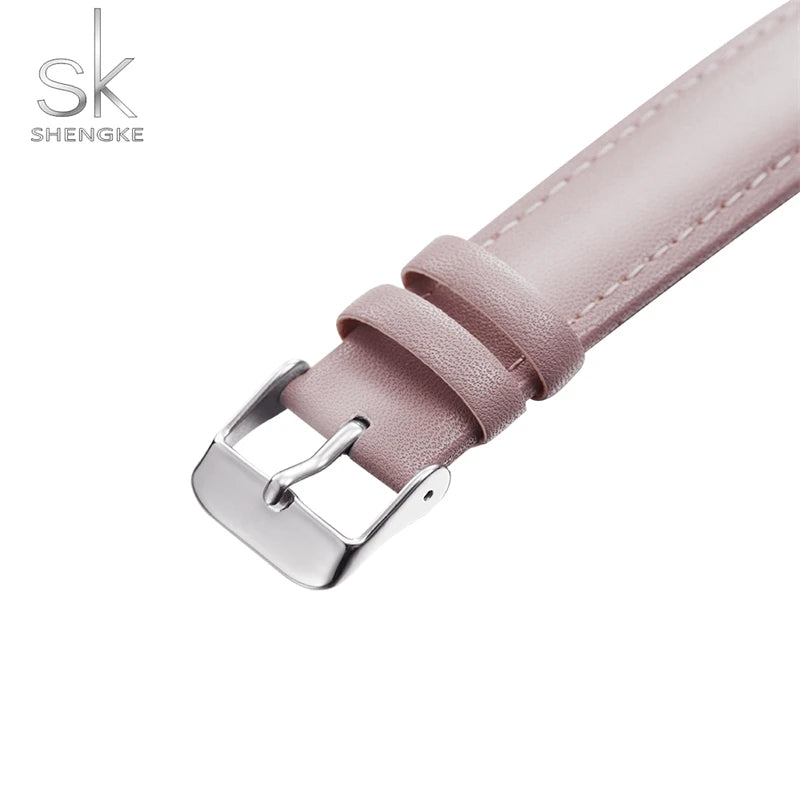 Shengke Women Watches Simple Fashion Female Leather Quartz Wrist Watch Ladies Waterproof Clock Girl Gift Relogio Feminino