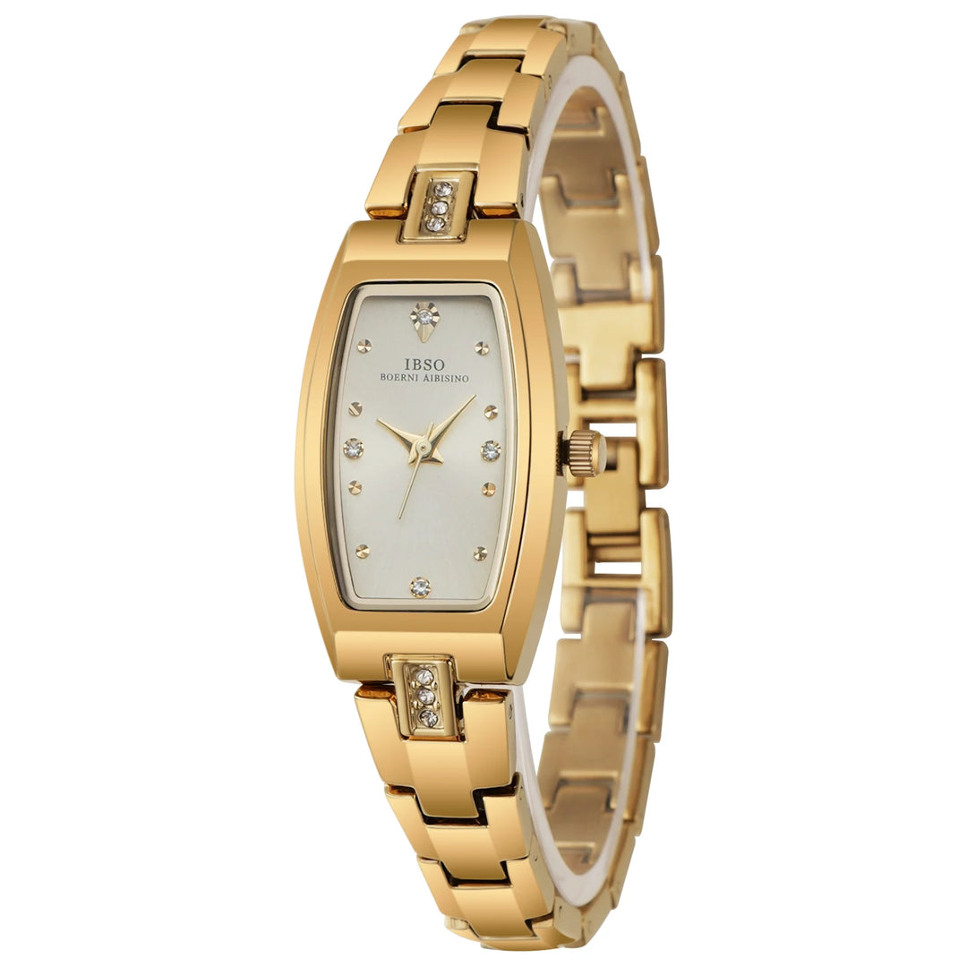 IBSO 2025 New Arrival Women Watch Irregular Case Elegant Bracelet 3ATM Waterproof Stainless Steel Strap Multi Colors Options