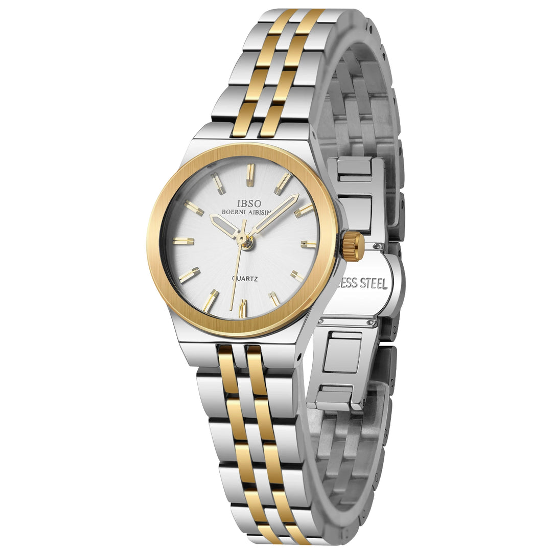 IBSO 2026 Women Quartz Stainless Steel Strap Watch Luminous Hands Dial 5 Colors Japanese Movement S1130L