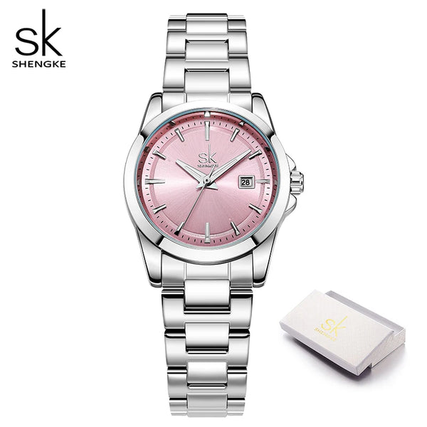 Shengke fashion design women's wristwatches top styles woman's quartz watches calendar original ladies best gifts clock