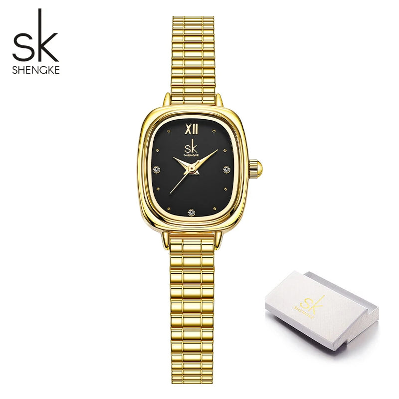 Shengke Fashion Elegant Women's Quartz Watches Top Brand Woman's Wristwatches Hot Sales Female Best Gifts Clock for Wife ,Family