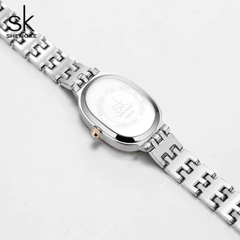 Shengke Elegant Design Ladies Watches Top Luxury Diamond Women's Quartz Wristwatches SK Brand Best Gifts Clock Reloj Mujer