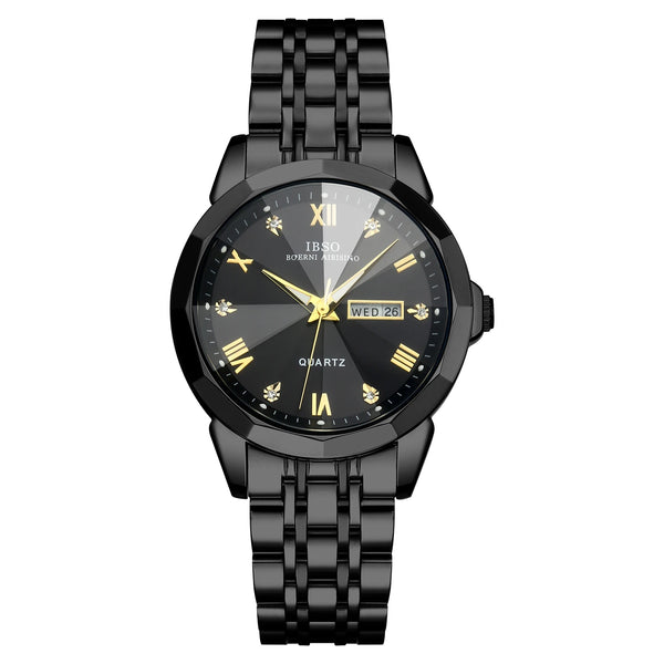 Ibso 2026 new men calendar quartz watch japanese movement 3atm waterproof luminous hands luxury stainless steel strap s1119g