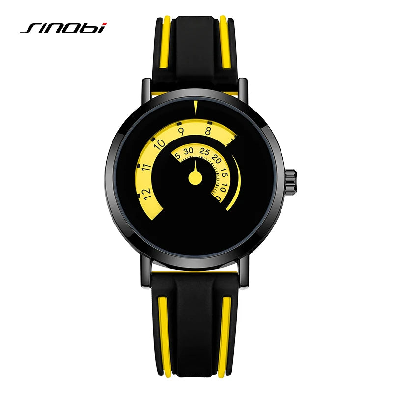 SINOBI Creative Design Men's Watches Fashion Styles Ladies Quartz Wristwatches Top Brand Male Best Gifts Clock