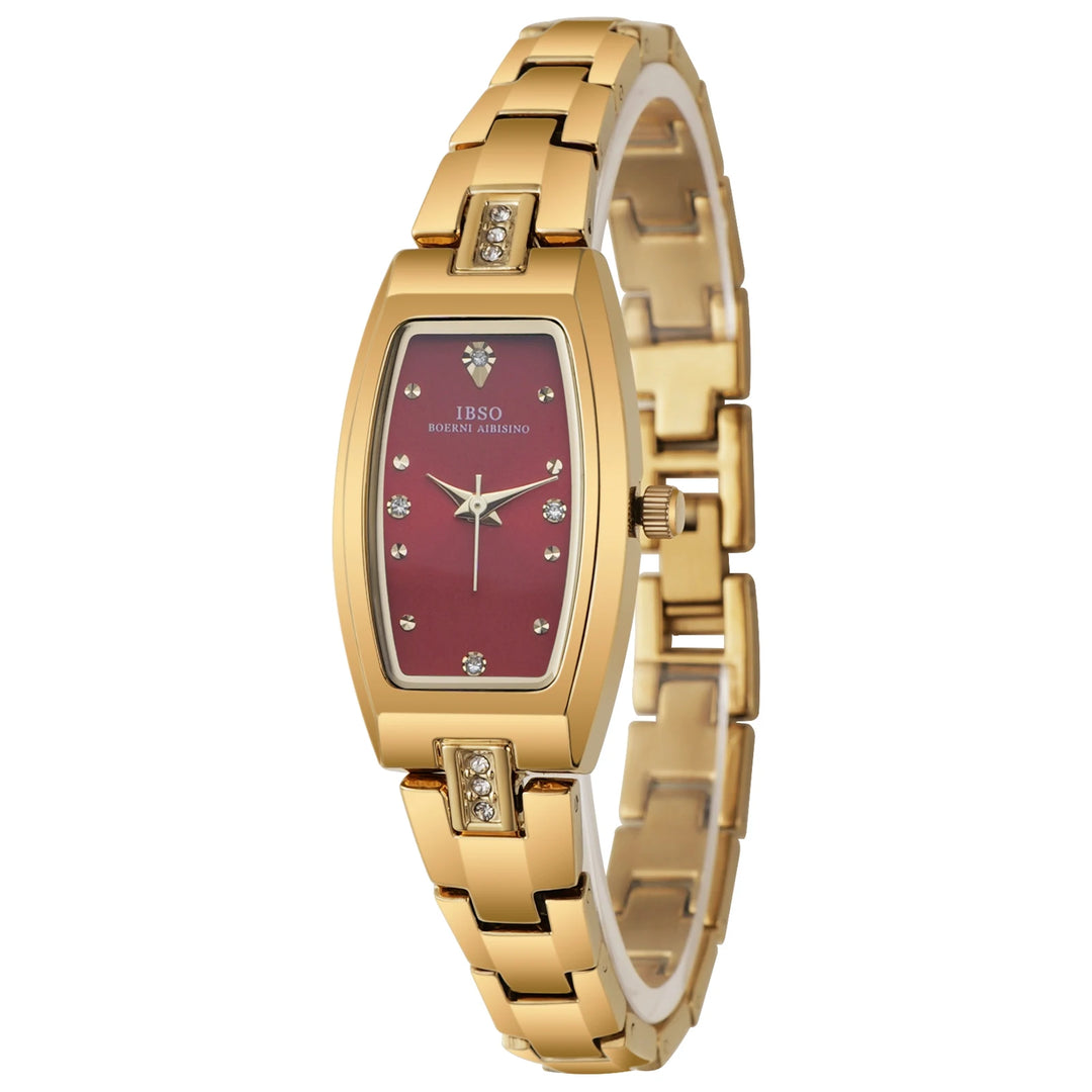 IBSO 2025 New Arrival Women Watch Irregular Case Elegant Bracelet 3ATM Waterproof Stainless Steel Strap Multi Colors Options