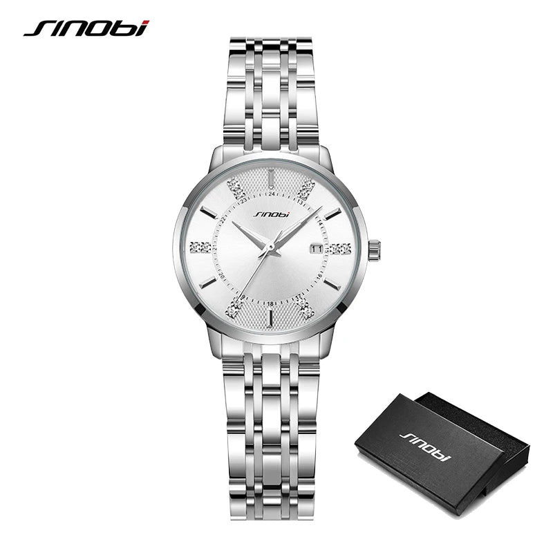 SINOBI New Design Women's Watches Elegant Style Ladies Quartz Wristwatches Top Luxury Girls Gifts Clock Fashion Dresses Watch