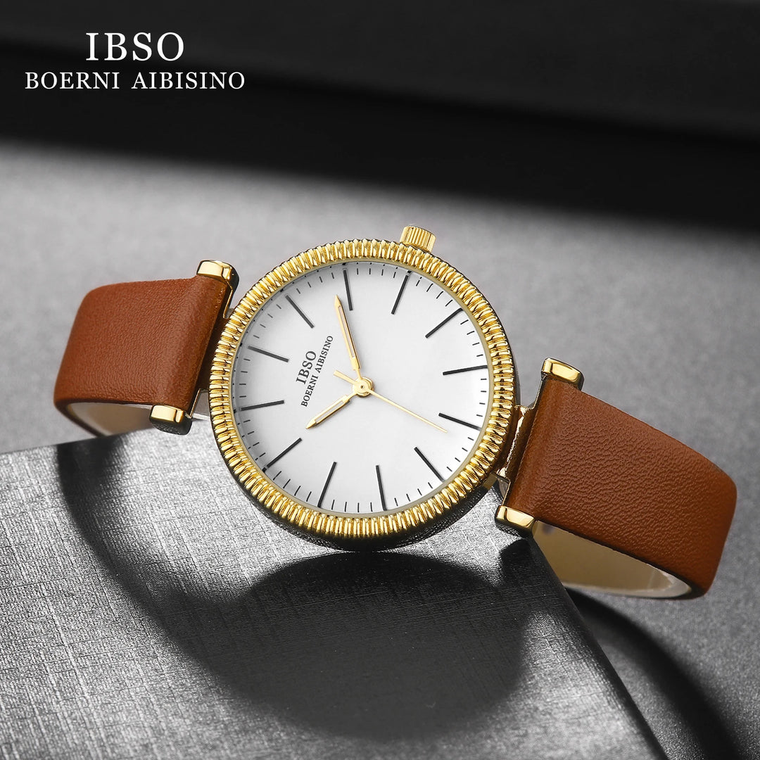 IBSO 8 MM Ultra-Thin Wrist Women Watches Luxury Female Clock Fashion Montre Femme 2022 Ladies Quartz Watch Relogio Feminino