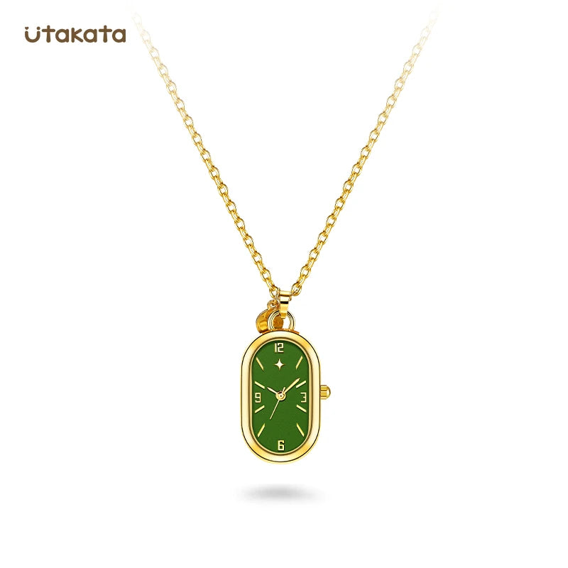 Ladies' quartz wristwatch, ladies' necklace watch, fashionable style,suitable to match together Elegant Gifts