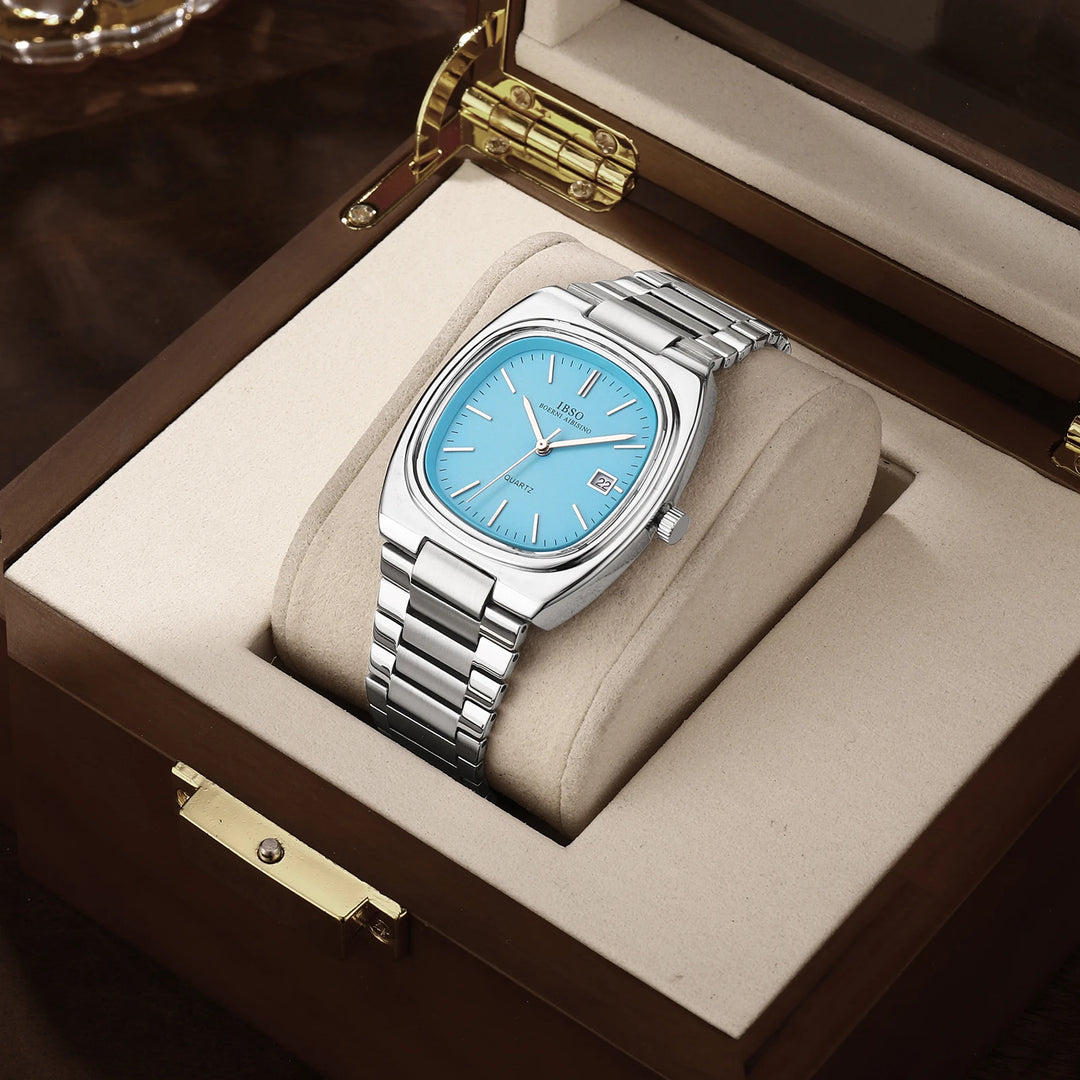 IBSO Luxury Men's Watch 3ATM Hot Selling Wholesale Price Japan Movement Calendar Function Adjustable Stainless Steel Strap