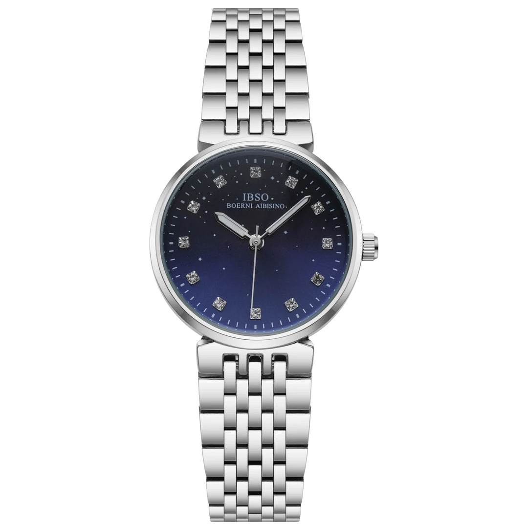 IBSO New Arrival 2026 Gradient Color Dial Stainless Steel Strap Luminous Hands 3ATM Waterproof Japan Movement