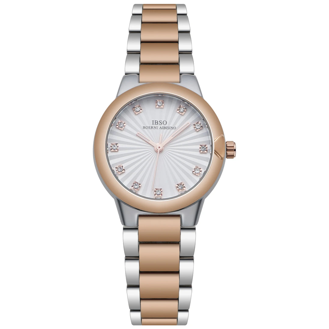 IBSO Women Wholesale Stainless Steel Strap Luxury Simple Watch Ladies 3ATM Waterproof Japanese Quartz Movement Luminous Hands