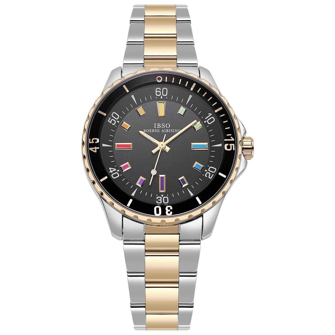 IBSO 2026 Men Business Style Quartz Watches Stainless Steel Strap Luminous Hands Luxury Japanese Quartz Movement Waterproof