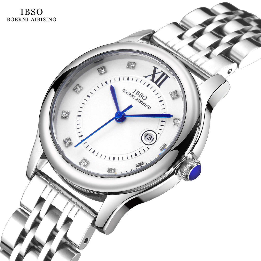 IBSO 2026 New Ladies Luxury Style Quartz Watches Super Simple Stainless Steel Strap Waterproof Dial Waterproof 30 Fashion Style