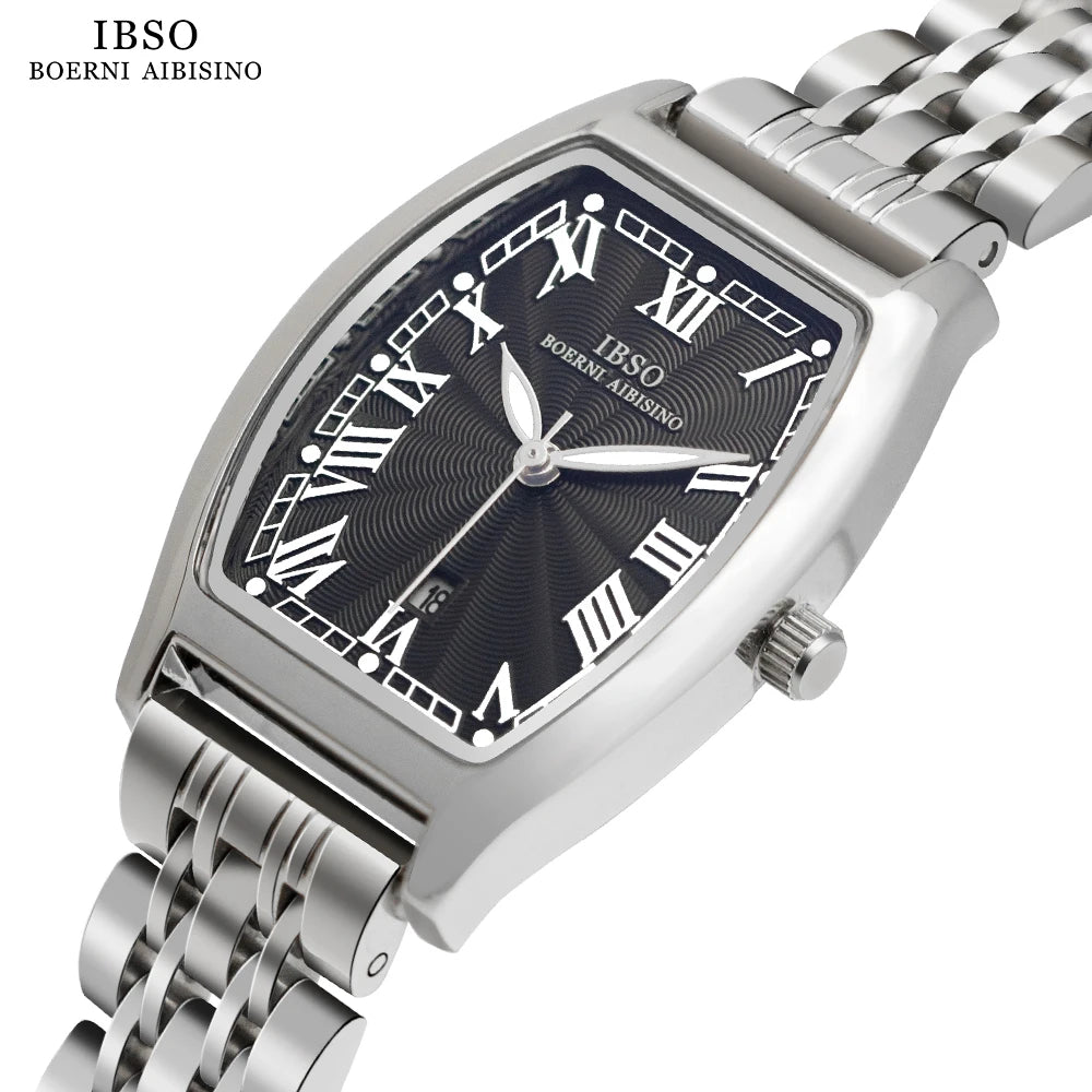 IBSO New Style Women Luxury Quartz Watches Japanese Movement 3ATM Waterproof Stainless Strap Watch Ladies Luminous Dial 9388