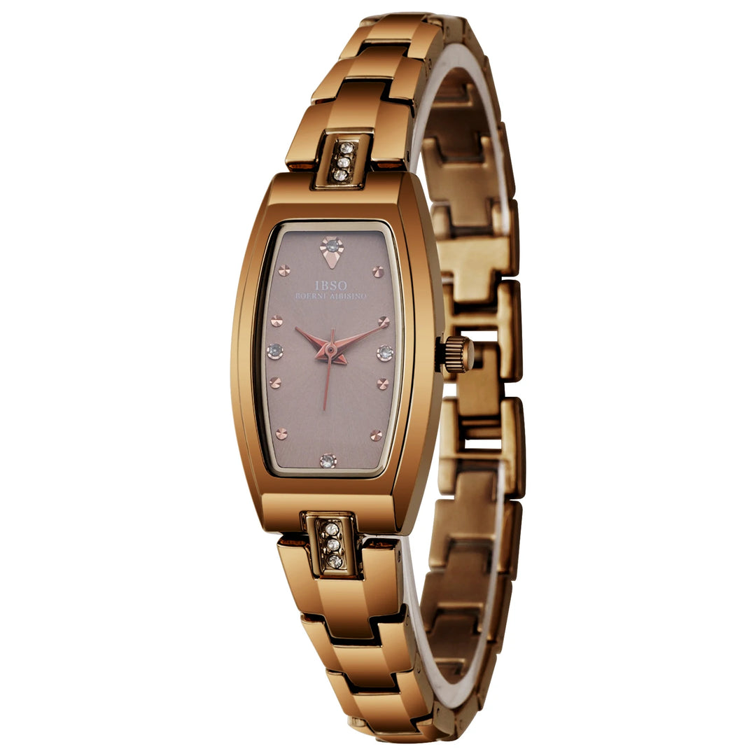 IBSO 2025 New Arrival Women Watch Irregular Case Elegant Bracelet 3ATM Waterproof Stainless Steel Strap Multi Colors Options