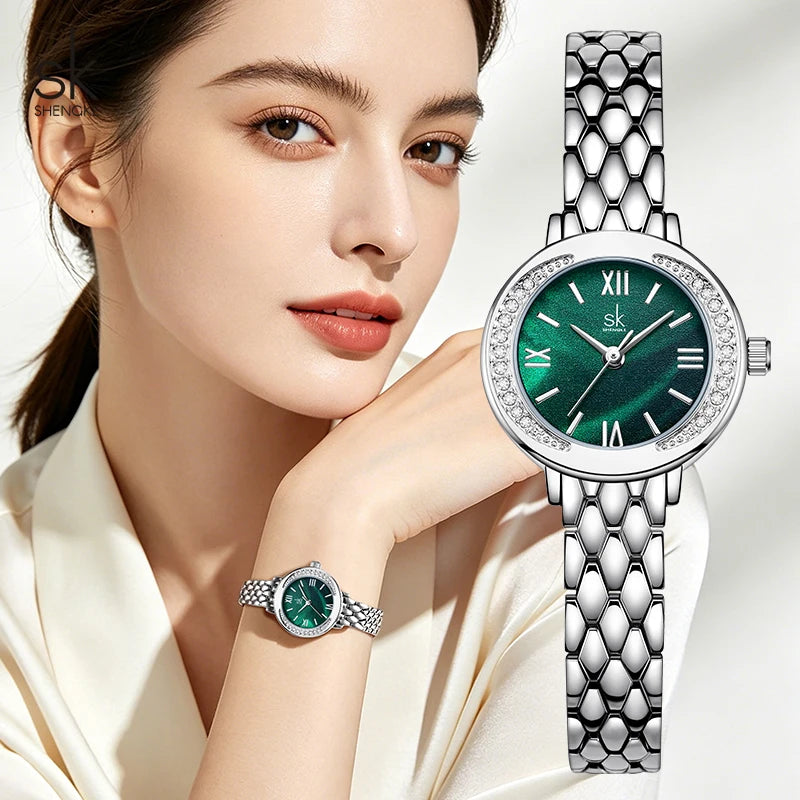 Shengke New Fashion Style Ladies Watches Top Brand Women's Quartz Wristwatches New Original Design Female Best Gifts Clock
