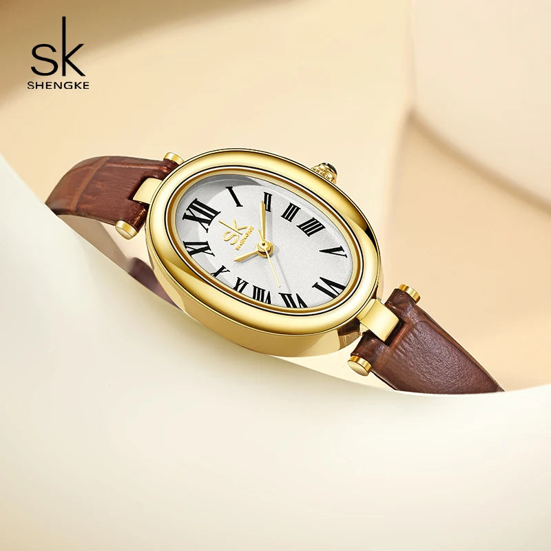 Shengke New Arrival Women's Watches Top Brand Ladies Quartz Wristwatches Original Styles Luxury Female Best Gifts Clock