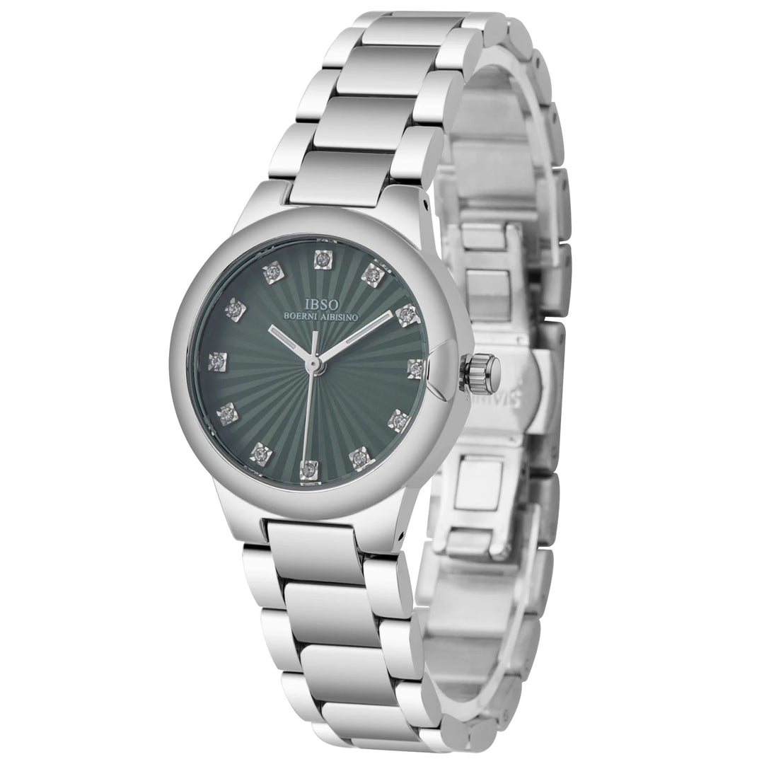IBSO Women Wholesale Stainless Steel Strap Luxury Simple Watch Ladies 3ATM Waterproof Japanese Quartz Movement Luminous Hands