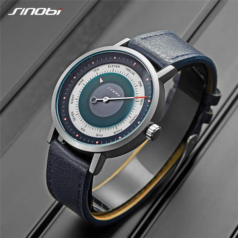 SINOBI Hot Fashion Men's Creative Sports Watches Male Clock Casual Military Luminous Waterproof Quartz WristWatches Dropshipping