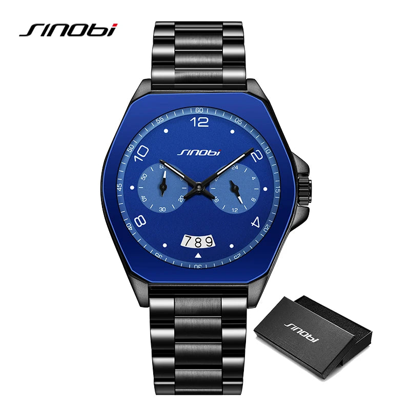 SINOBI Fashion Men's Watches Original Styles Man's Quartz Wristwatches Waterproof Male Gifts Clock Fashion Relogio Masculino