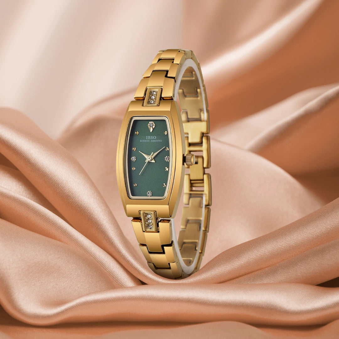 IBSO 2025 New Arrival Women Watch Irregular Case Elegant Bracelet 3ATM Waterproof Stainless Steel Strap Multi Colors Options