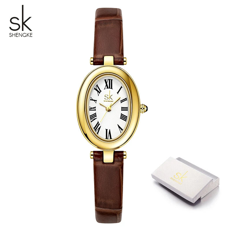Shengke New Arrival Women's Watches Top Brand Ladies Quartz Wristwatches Original Styles Luxury Female Best Gifts Clock