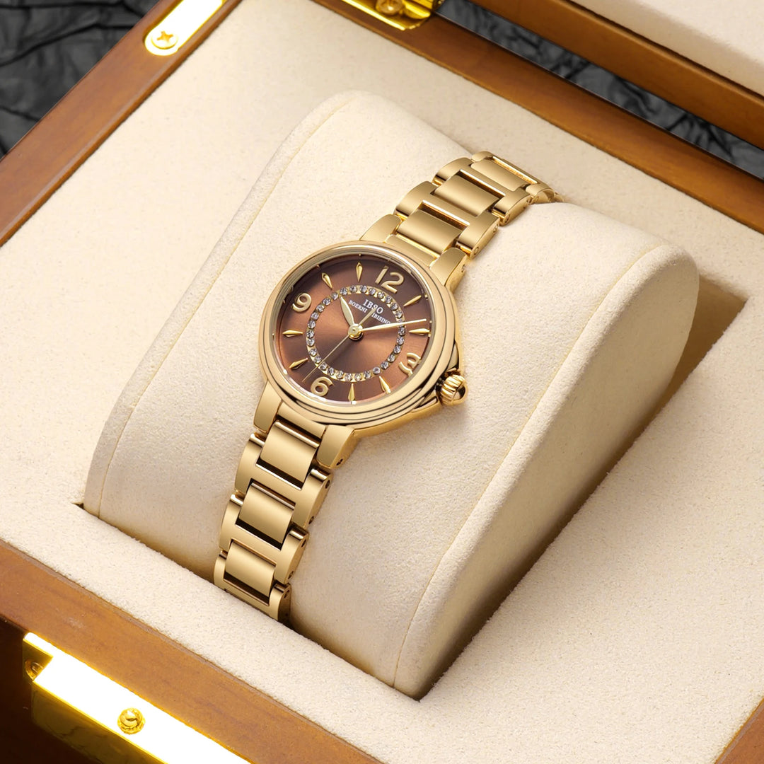 IBSO Luxury 2026 Women Quartz Watch Elegant Stainless Steel Strap 3ATM Waterproof Wholesale Free Shipping Lady Clock S1133L