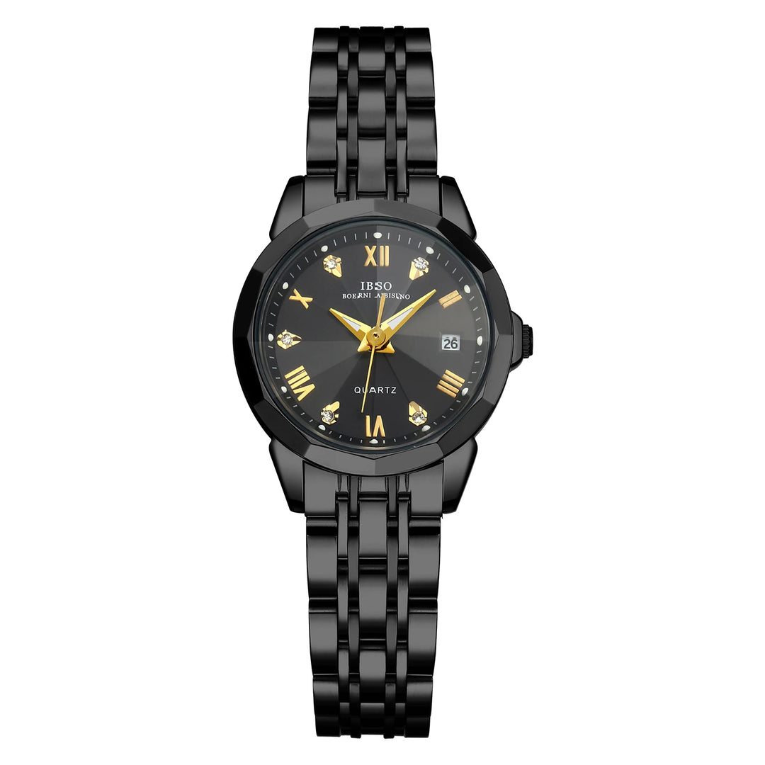 IBSO 2024 Luxury Women Watch Calendar Japanese Quartz Movement 3ATM Waterproof Stainless Steel Strap Fashion Ladies Watch S1119L