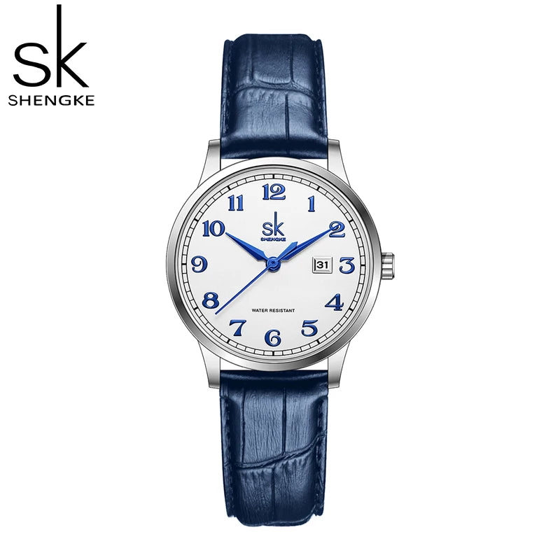 Shengke Fashion Diamond Woman Watches Green Dial Beauty Women Quartz Wristwatches Original Design Ladies Clock Relogio Feminino