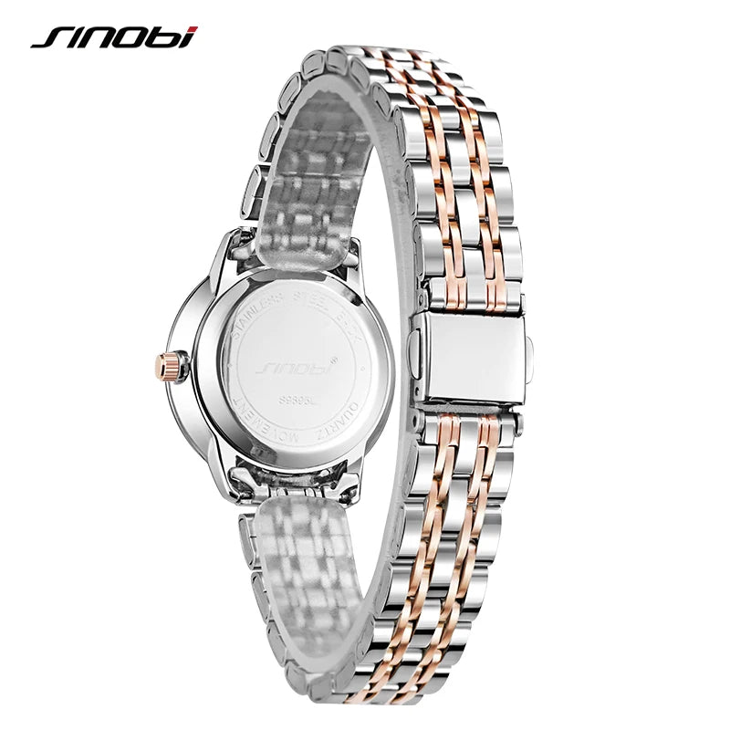 SINOBI New Design Women's Watches Elegant Style Ladies Quartz Wristwatches Top Luxury Girls Gifts Clock Fashion Dresses Watch