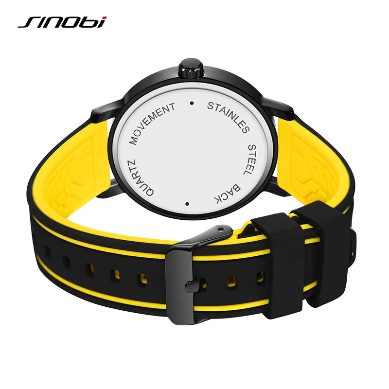 SINOBI Creative Design Men's Watches Fashion Styles Ladies Quartz Wristwatches Top Brand Male Best Gifts Clock