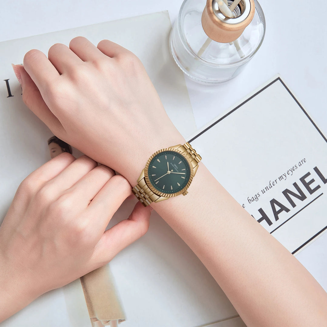 IBSO Women Wholesale 2026 Japanese Quartz Movement Quartz Watches Luxury Stainless Steel Band 3ATM Waterproof Luminous Hands