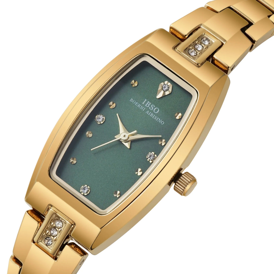 IBSO 2025 New Arrival Women Watch Irregular Case Elegant Bracelet 3ATM Waterproof Stainless Steel Strap Multi Colors Options