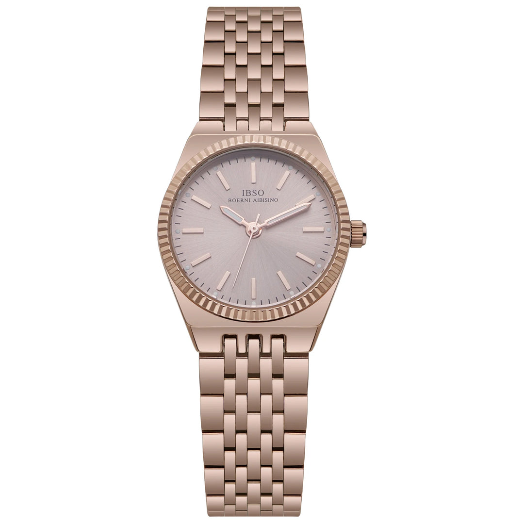 IBSO 2026 New Women Arrival Quartz Watches Alloy Case 3ATM Waterproof Luminous Hands Stainless Steel Strap And Back Cover