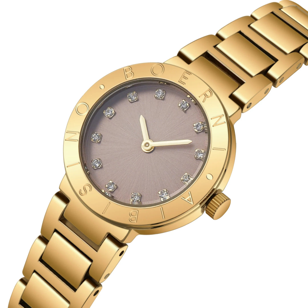 IBSO Women Round Stylish 2026 Quartz Watch 3ATM Waterproof Original Japan Movement Stainless Steel Strap S1039L