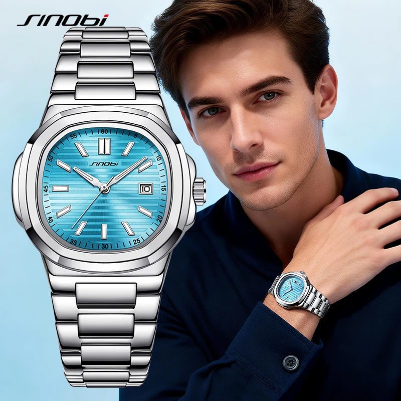 SINOBI New Design Men's Quartz Watches Original Styles Ladies Wristwacthes Top Brand Male Best Gifts Clock Dropshipping