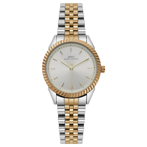 Ibso women wholesale 2026 japanese quartz movement quartz watches luxury stainless steel band 3atm waterproof luminous hands